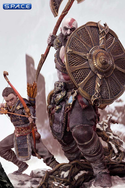 Scale Kratos Atreus Ultimate Premium Masterline Statue God Of War