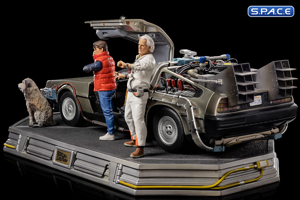 1 10 Scale DeLorean Full Set Deluxe Art Scale Statue Back To The Future