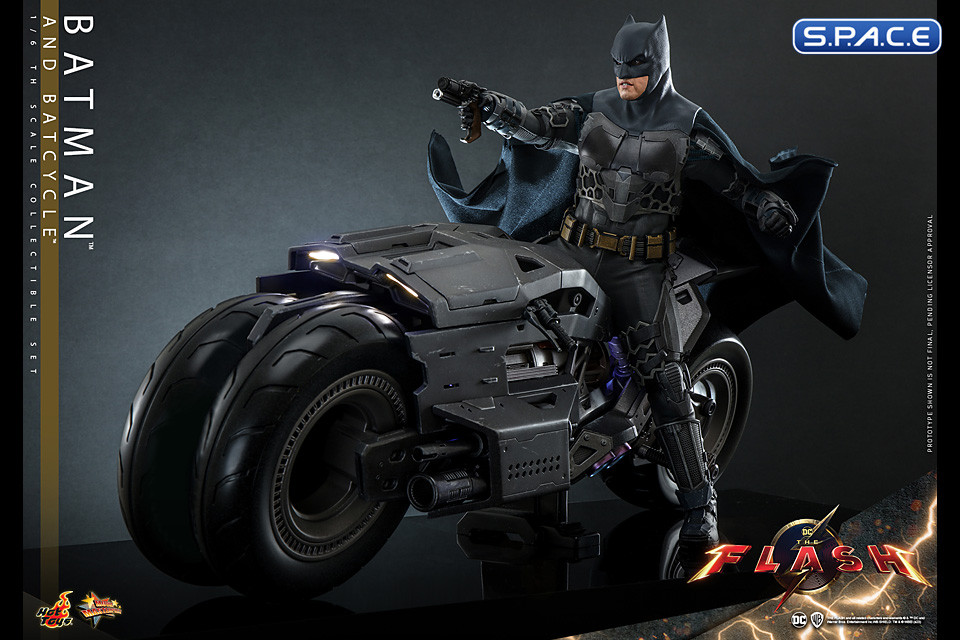 Scale Batman Batcycle Movie Masterpiece Set Mms The Flash