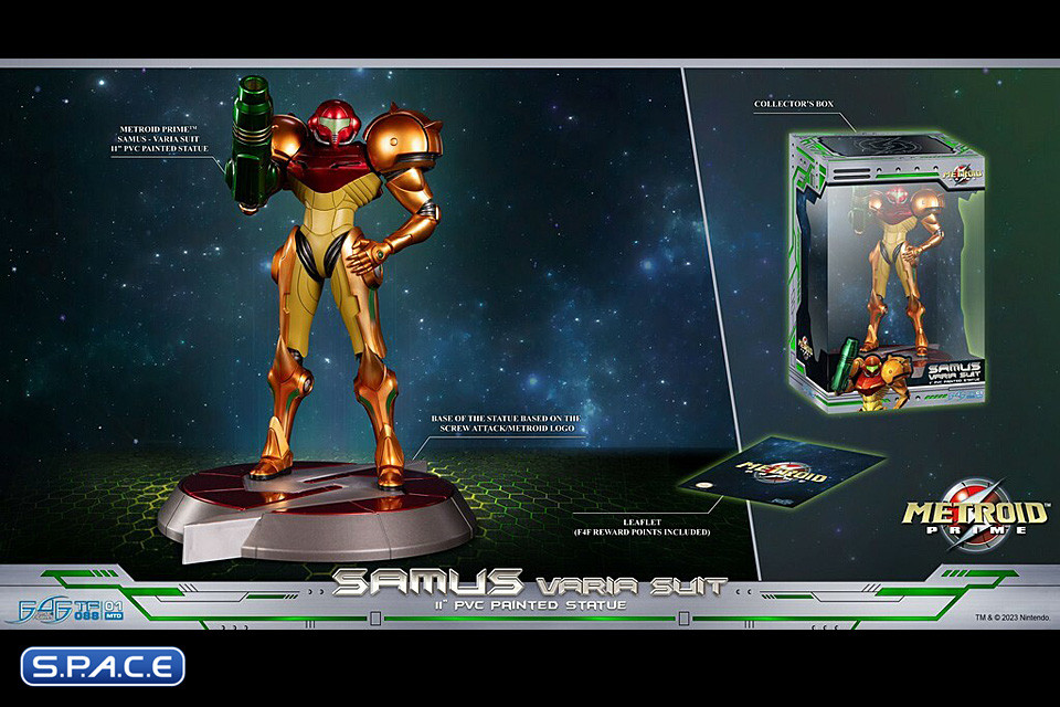 Samus Varia Suit Pvc Statue Metroid Prime