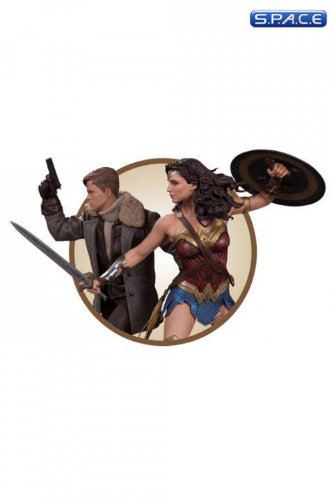 DC Wonder Woman & Steve Trevor Statue