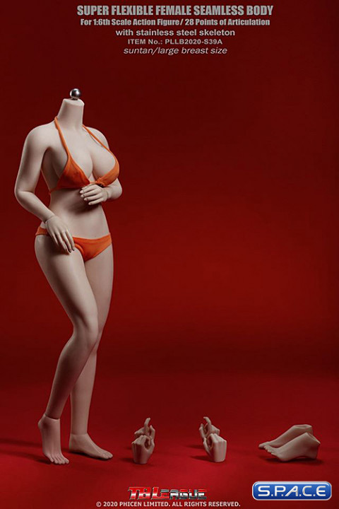 1/6 Scale female super-flexible seamless curvy suntan Body with large breast  / headless