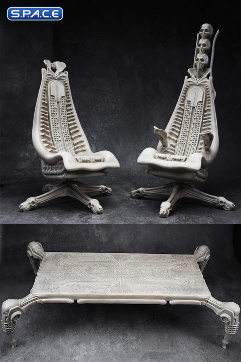 1/6 Scale Alien Skull Table and Chair Set