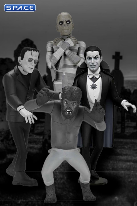 4er Komplettsatz: Toony Terrors Serie 10 - Silver Screen Version (Universal Monsters)