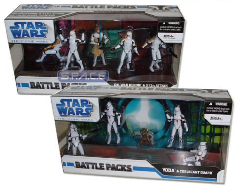 2er Set : Yoda & Obi-Wan Battle Pack (Clone Wars)