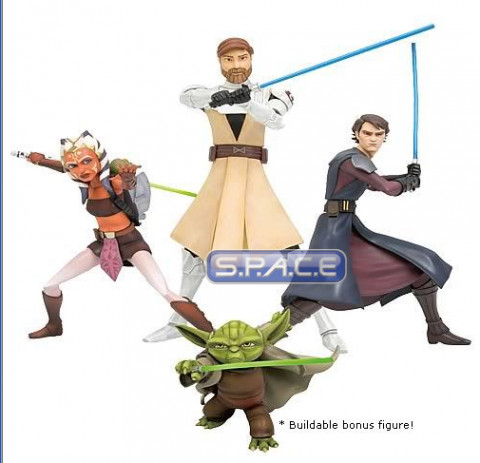 3er Komplettsatz: Jedi ARTFX Figures Series 1 (Clone Wars)