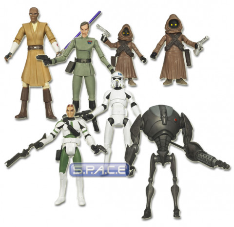 6er Komplettsatz : Clone Wars 2009 Wave 2 (Star Wars)