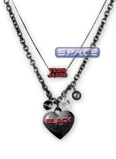 Team Jacob Double Chain Charm Necklace (Twilight - Eclipse)