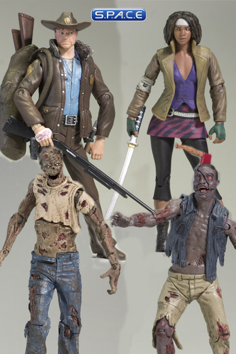 4er Komplettsatz: The Walking Dead - Comic Version Series 1