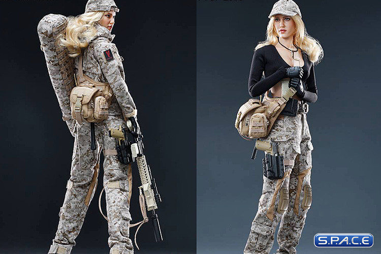 1 6 Scale Digital Camouflage Women Soldier Max