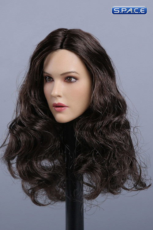 1/6 Scale European / American Female Head Sculpt (curly Black Hair)