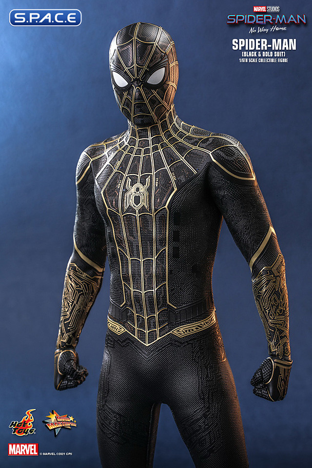 1/6 Scale Spider-Man Black & Gold Suit Movie Masterpiece MMS604 (Spider ...