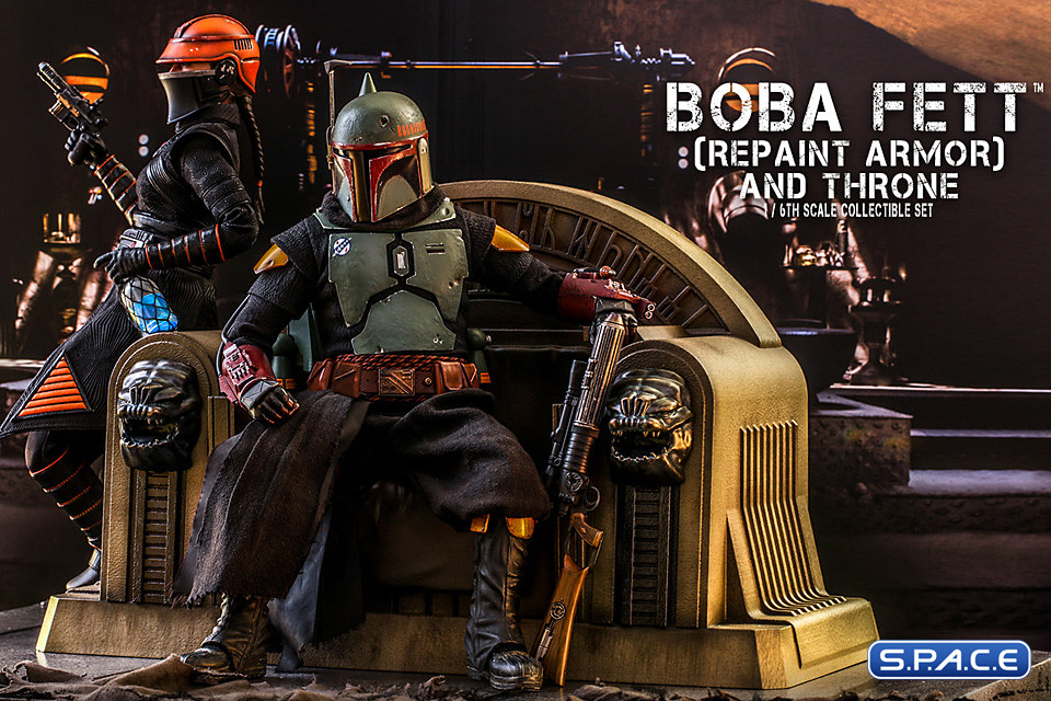 1/6 Scale Boba Fett »Repaint Armor« & Throne TV Masterpiece Set TMS056 ...