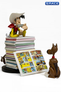 Lucky Luke & Rantanplan Pile of Comics Statue (Lucky Luke)