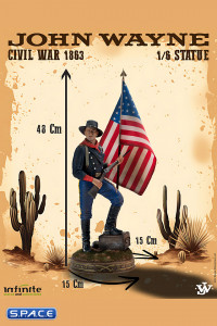 John Wayne as Col. John Marlowe Civil War 1863 Statue (The Horse Soldiers)