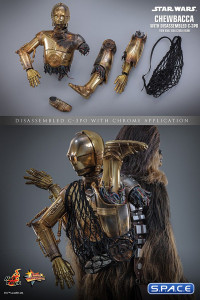 1/6 Scale Chewbacca with disassembled C-3PO Movie Masterpiece MMS766 (Star Wars)