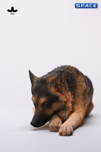 1/6 Scale lying German Shepherd (brown)