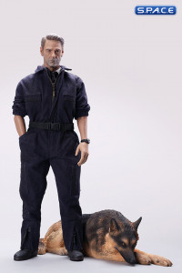 1/6 Scale lying German Shepherd (brown)