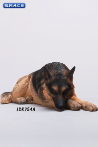 1/6 Scale lying German Shepherd (brown)