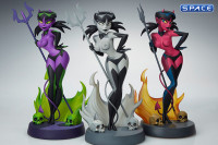 Devil Girl Original Artist Series Statue - black & white Version