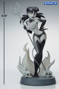 Devil Girl Original Artist Series Statue - black & white Version