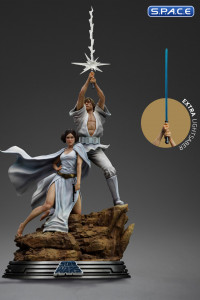 1/10 Scale Luke & Leia Movie Poster Deluxe Art Scale Statue (Star Wars)