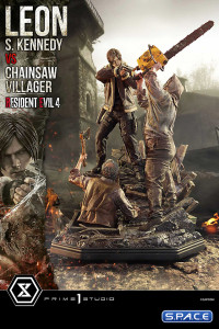 1/4 Scale Leon S. Kennedy vs. Chainsaw Villager Ultimate Premium Masterline Statue - Bonus Version (Resident Evil 4)