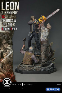 1/4 Scale Leon S. Kennedy vs. Chainsaw Villager Ultimate Premium Masterline Statue - Bonus Version (Resident Evil 4)