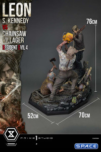 1/4 Scale Leon S. Kennedy vs. Chainsaw Villager Ultimate Premium Masterline Statue - Bonus Version (Resident Evil 4)