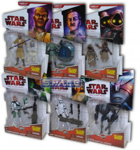 6er Komplettsatz : Clone Wars 2009 Wave 2 (Star Wars)