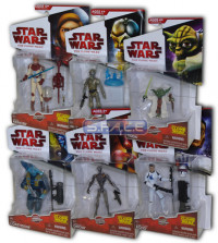 6er Komplettsatz : Clone Wars 2009 Wave 3 (Star Wars)